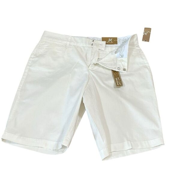 JM Collection White Bermuda Shorts, Size 14, NWT - Picture 3 of 11